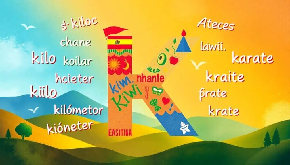 palabras en español con k